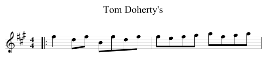 Tom Doherty's - staff notation