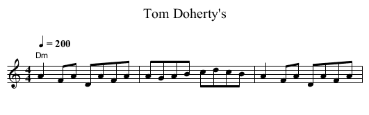 Tom Doherty's - staff notation