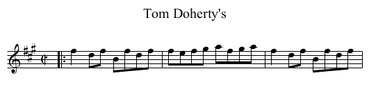Tom Doherty's - staff notation