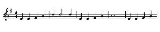 Tom Dooley (1) - staff notation