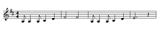 Tom Dooley - staff notation