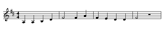 Tom Dooley - staff notation