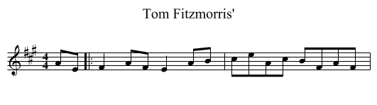 Tom Fitzmorris' - staff notation