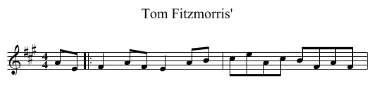 Tom Fitzmorris' - staff notation