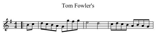 Tom Fowler's - staff notation