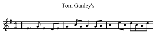 Tom Ganley's - staff notation