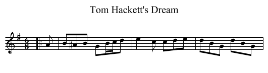 Tom Hackett's Dream - staff notation