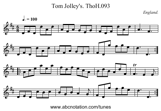 Tom Jolley's. ThoH.093 - staff notation