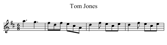 Tom Jones - staff notation