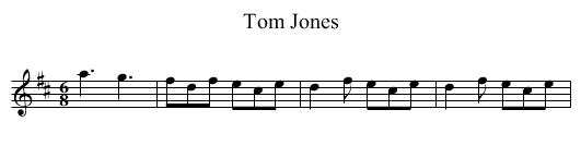 Tom Jones - staff notation