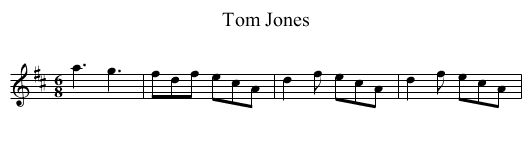 Tom Jones - staff notation