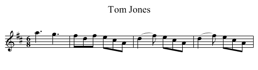 Tom Jones - staff notation