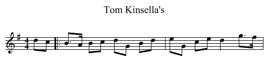 Tom Kinsella's - staff notation