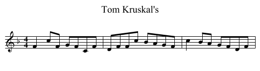 Tom Kruskal's - staff notation