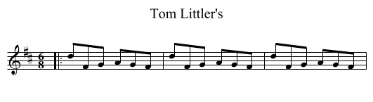 Tom Littler's - staff notation