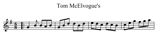 Tom McElvogue's - staff notation