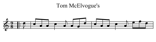 Tom McElvogue's - staff notation