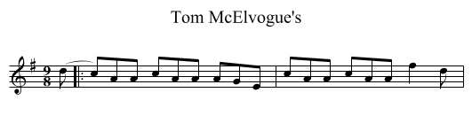 Tom McElvogue's - staff notation