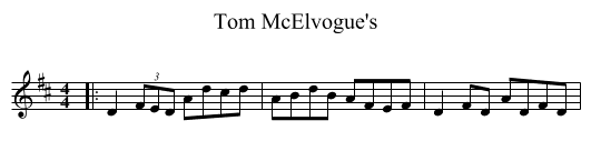 Tom McElvogue's - staff notation