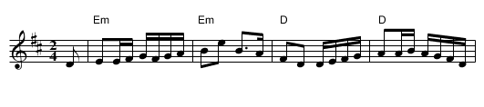 Tom McVicar's Reel - staff notation