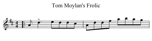 Tom Moylan's Frolic - staff notation