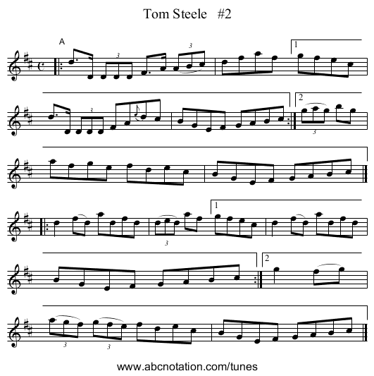 Tom Steele   #2 - staff notation