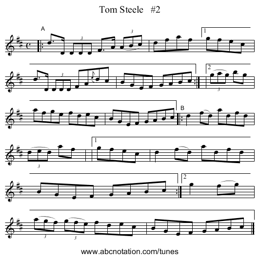 Tom Steele   #2 - staff notation