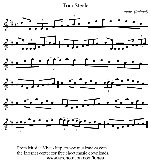 Tom Steele - staff notation