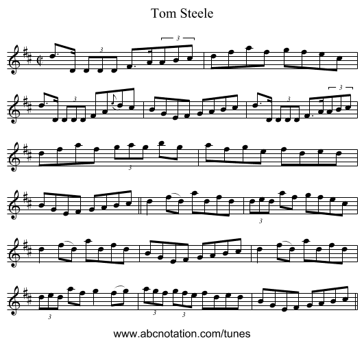 Tom Steele - staff notation