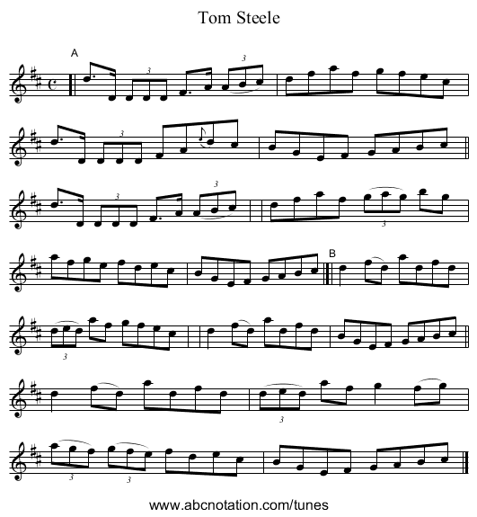 Tom Steele - staff notation