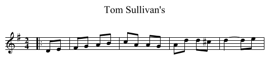 Tom Sullivan's - staff notation