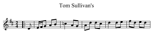Tom Sullivan's - staff notation