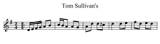 Tom Sullivan's - staff notation