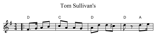 Tom Sullivan's - staff notation
