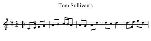 Tom Sullivan's - staff notation