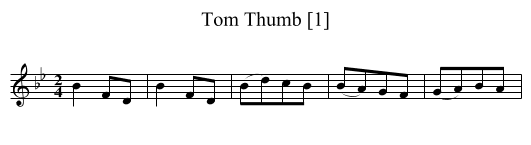 Tom Thumb [1] - staff notation