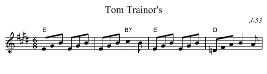 Tom Trainor's - staff notation