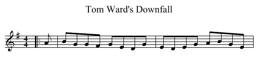 Tom Ward's Downfall - staff notation