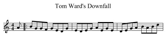 Tom Ward's Downfall - staff notation