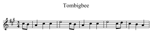Tombigbee - staff notation