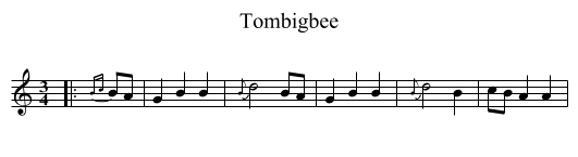 Tombigbee - staff notation