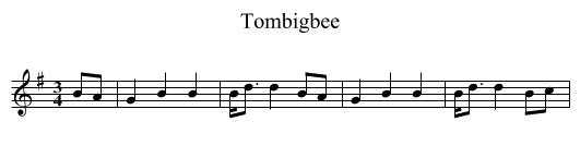 Tombigbee - staff notation