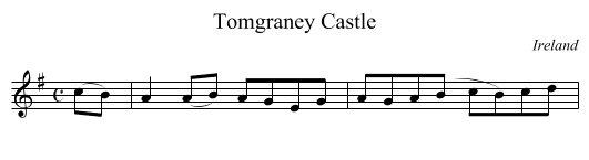 Tomgraney Castle - staff notation