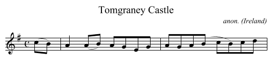 Tomgraney Castle - staff notation