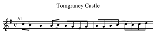 Tomgraney Castle - staff notation