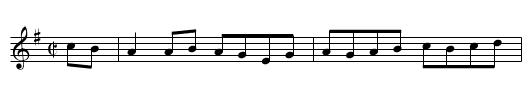 Tomgraney Castle - staff notation
