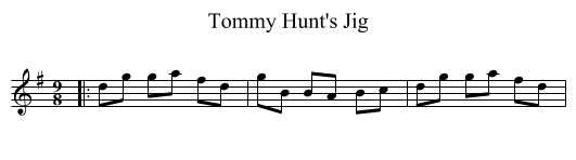 Tommy Hunt's Jig - staff notation