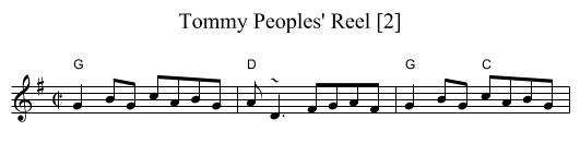 Tommy Peoples' Reel [2] - staff notation