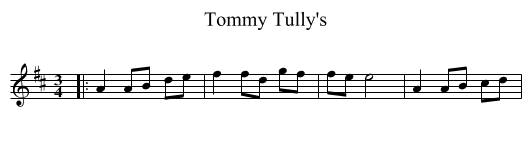 Tommy Tully's - staff notation