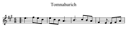 Tomnahurich - staff notation